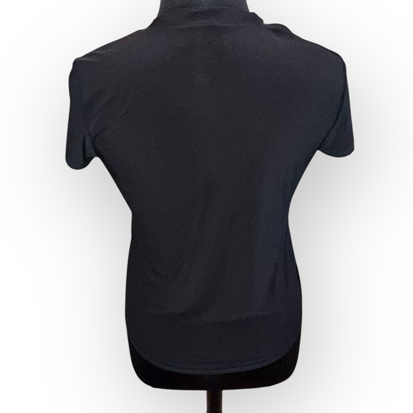 JOSEPH RIBKOFF Jersey Knit T-shirt w/ Gold Metal Accent - 12 Black - Picture 3 of 13